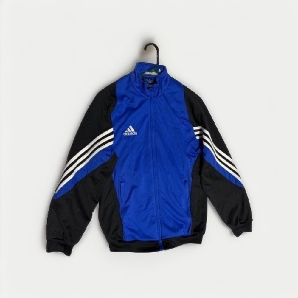 Adidas Vintage 2005 Track Jacket Men's S Blue Black 3-Stripe Soccer Full Zip